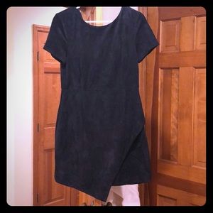 AQUA suede dress